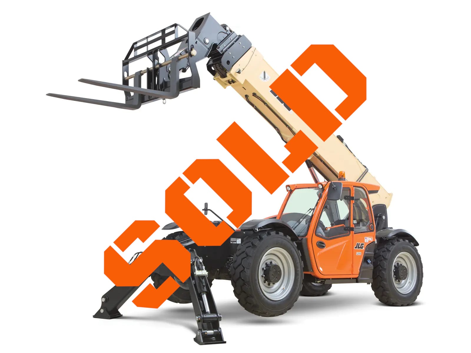 JLG Telehandler with the lift up.