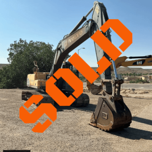 Volvo-ec210cl excavator with sold banner overlaying it diagonally.