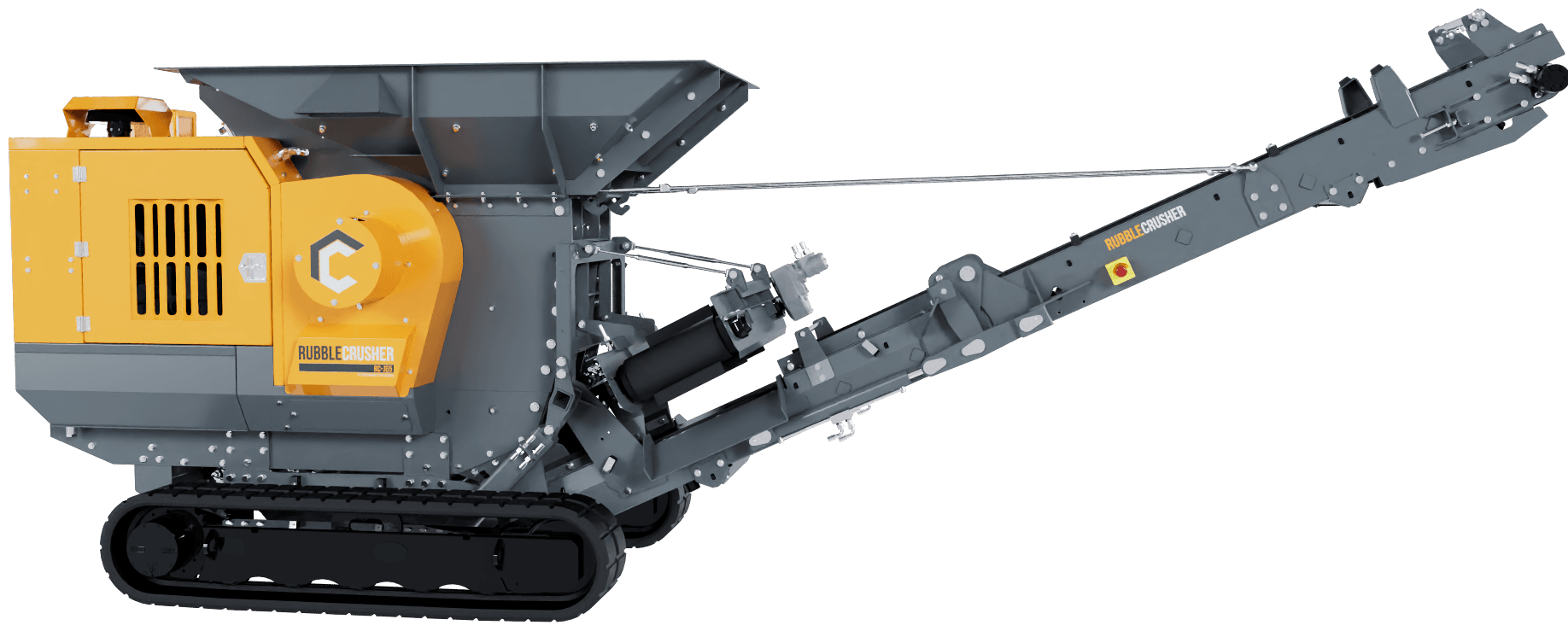 RubbleCrusher RC-J65 Tracked Jaw Crusher - 3D render front view
