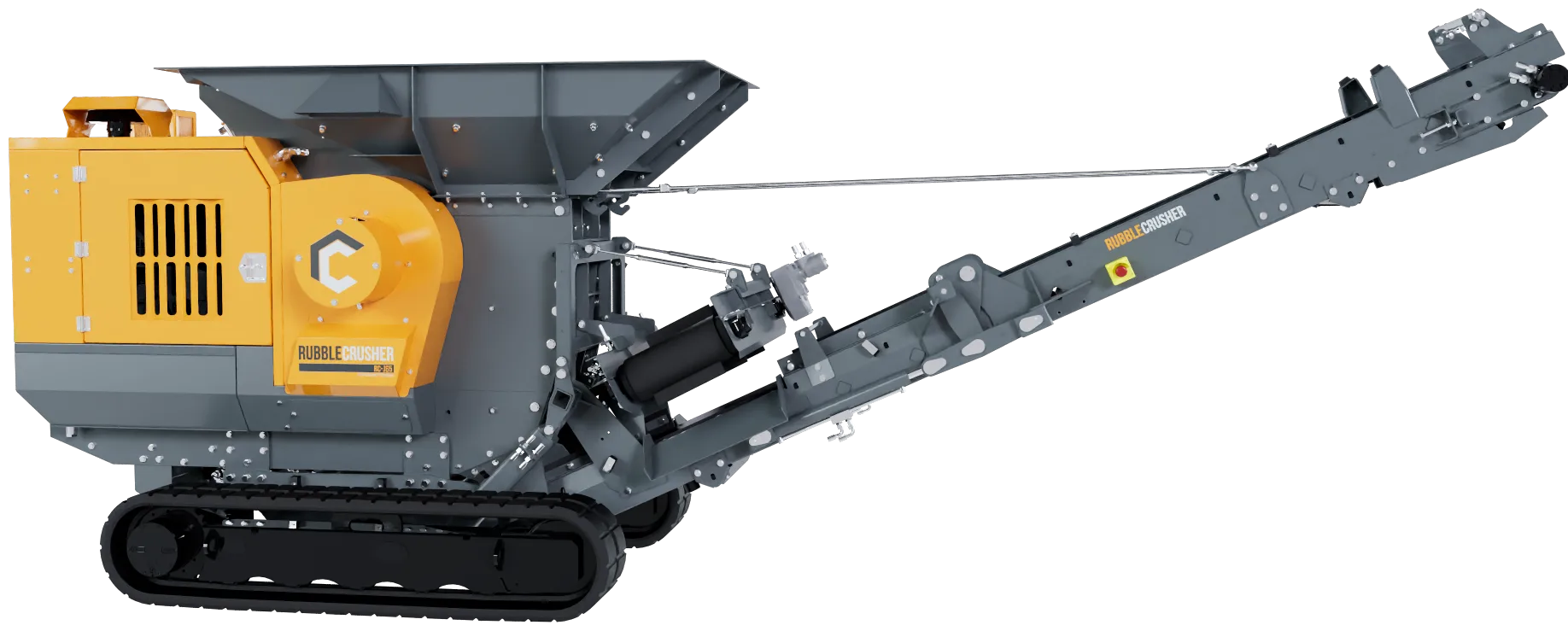 RubbleCrusher RC-J65 Tracked Jaw Crusher - 3D render front view
