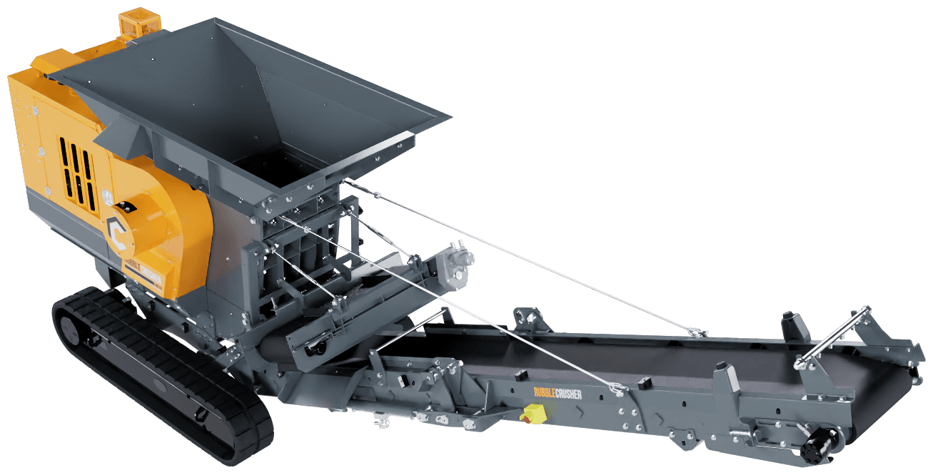 RubbleCrusher RC-J65 Tracked Jaw Crusher - 3D render alternate view