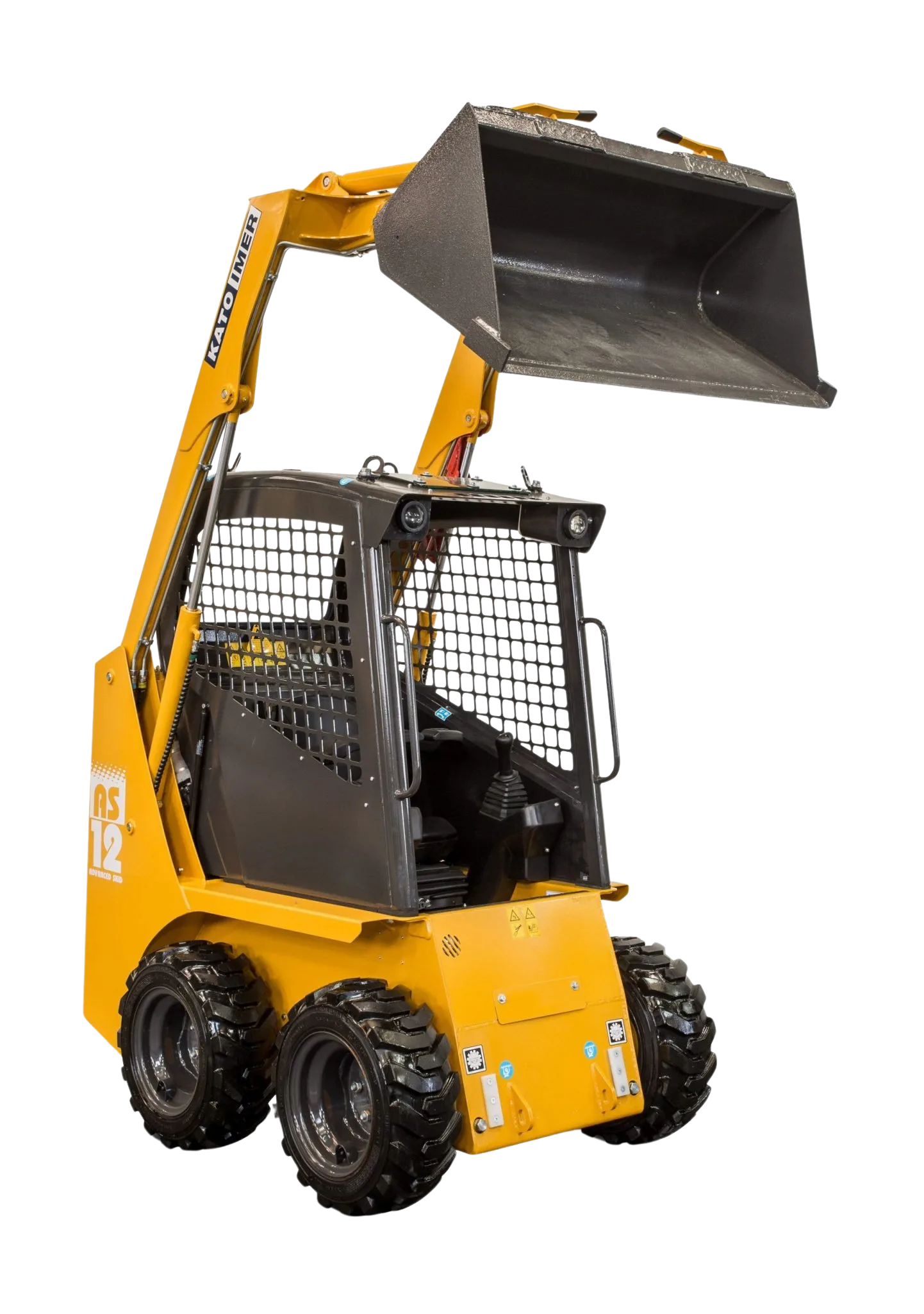 Kato AS12 Skid Steer - front view bucket raised