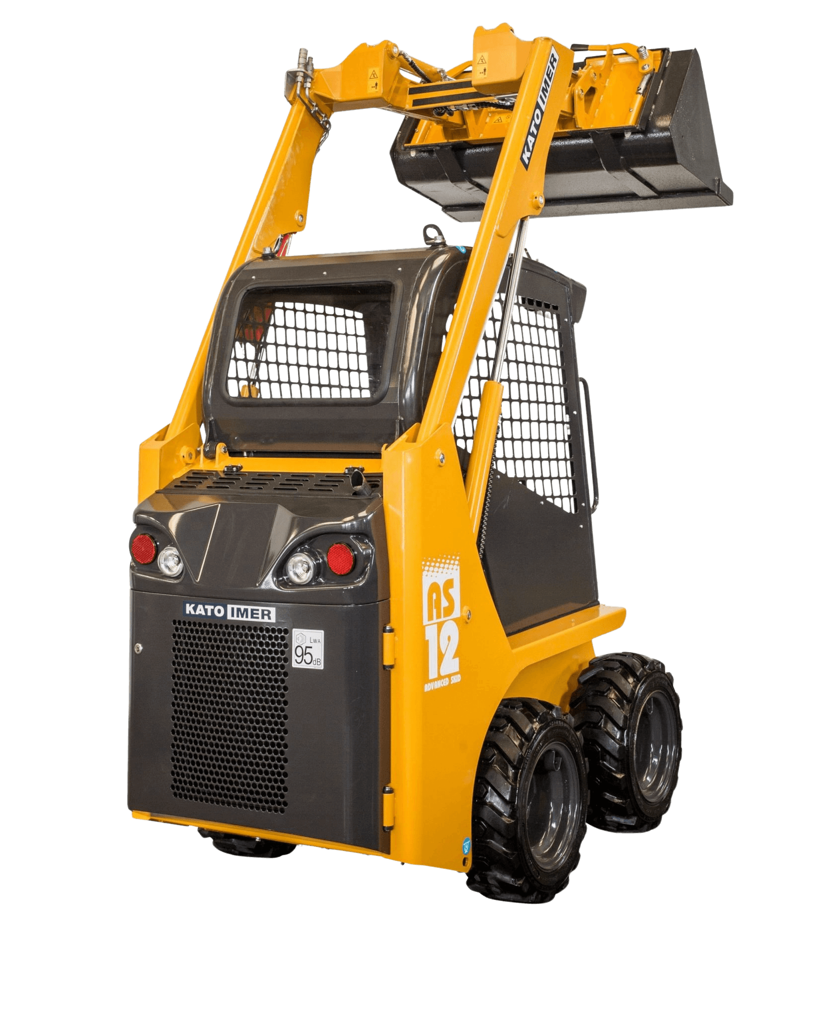 Kato AS12 Skid Steer - rear view engine panel