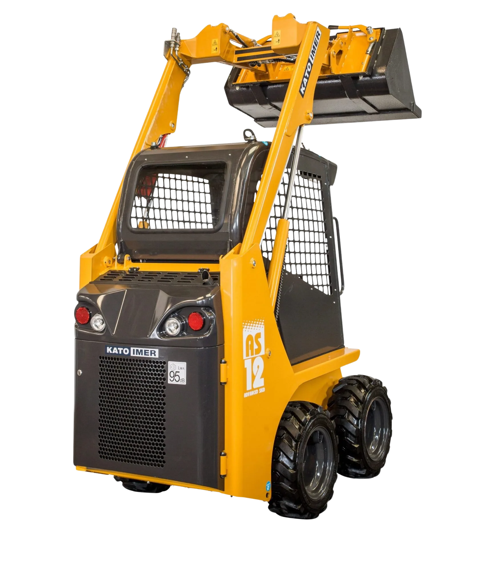 Kato AS12 Skid Steer - rear view engine panel